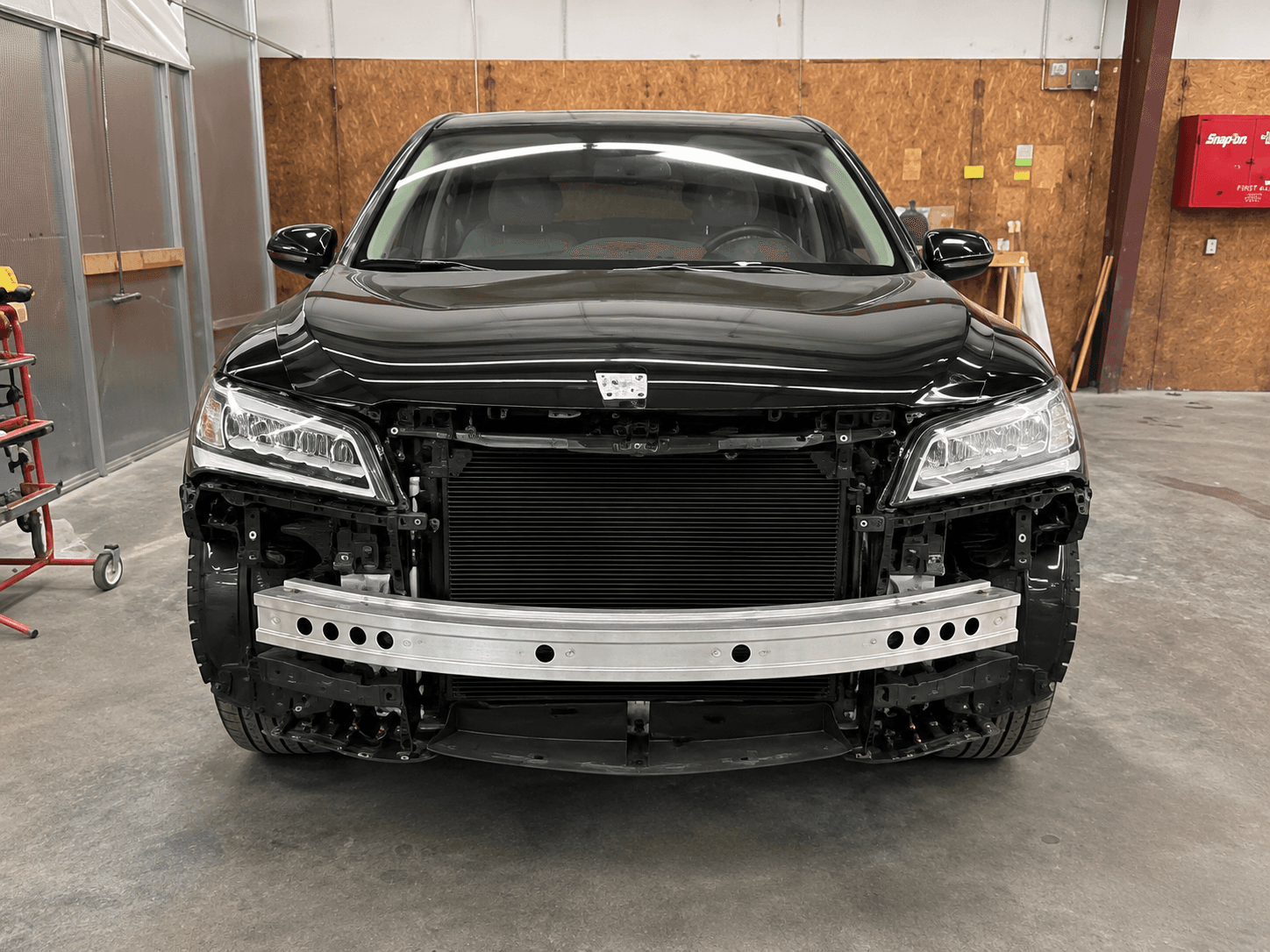 Front-end disassembly for collision dent repair