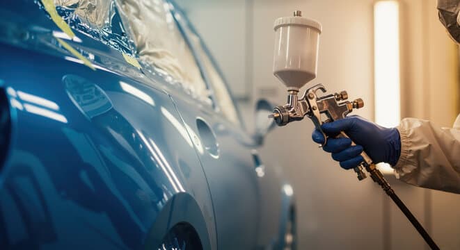 Professional paint booth at UltraColor Systems